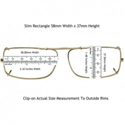 Rimless Slim Rectangle Non Polarized Yellow Lens Clip on Sunglasses - Bronze-non Polarized Yellow Lens - CE189OO37DE $16.96