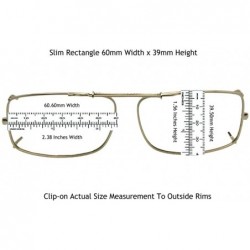 Rimless Slim Rectangle Non Polarized Yellow Lens Clip on Sunglasses - Bronze-non Polarized Yellow Lens - CE189OO37DE $16.96