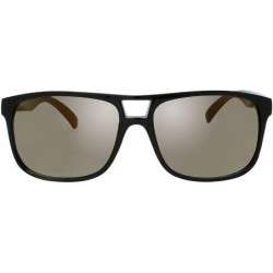 Square Men's Model 48 Designer Fashion Flat Top Sunglasses - Black - CL18U849H60 $11.23