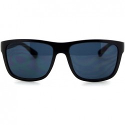 Rectangular KUSH Sunglasses Square Rectangular Black Frame Unisex Dark Lens - Black Yellow - CX1258TQ1WZ $12.90
