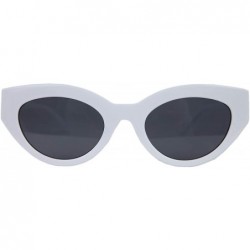 Cat Eye Classic Fashion Retro Cat Eye Tinted Lens Women's Lightweight Plastic Frame Sunglasses - White - CZ18ILTLTLX $14.88