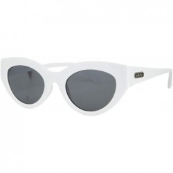 Cat Eye Classic Fashion Retro Cat Eye Tinted Lens Women's Lightweight Plastic Frame Sunglasses - White - CZ18ILTLTLX $14.88