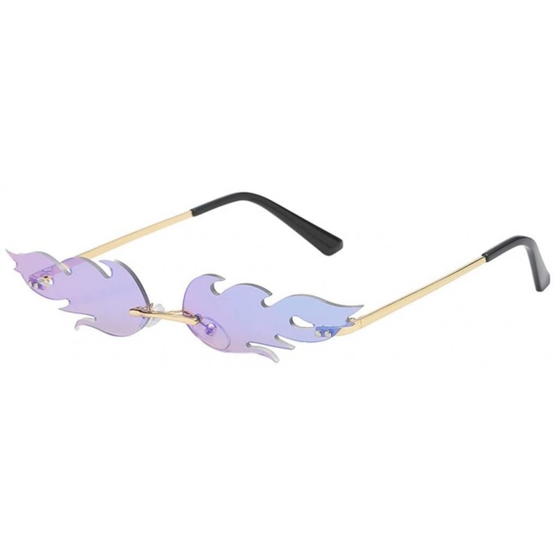 Wrap Novelty Sunglasses-Women Men Vintage Retro Glasses Unisex Big Frame Sunglasses Eyewear - F - C11959O5R4O $10.26