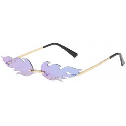 Wrap Novelty Sunglasses-Women Men Vintage Retro Glasses Unisex Big Frame Sunglasses Eyewear - F - C11959O5R4O $10.26