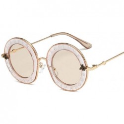 Round Little Bee Round Glasses Vintage Men Women Sunglasses Oculos De Sol Retro NO.1 - No.4 - CN18YZUOTOC $8.28