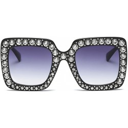 Round Women Men Fashion Artificial Diamond Frame Sunglasses Summer Hot Sale Sunglasses - D - CM18CQ55SSN $9.23