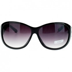 Oval Womens Diva Metal Bead Jewel Hinge Round Butterfly Designer Sunglasses - Black - CI11NSKWDSX $11.00