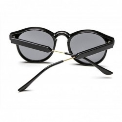 Oval Round Sunglasses Men Women Unisex Retro Vintage Design Small Sun Glasses Driving Sunglass Ladies Shades - Black - CM198A...
