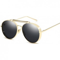 Oval Retro polarized metal frame Oval lenses sunglasses for men and women - 1 - C41802HYSAH $21.37