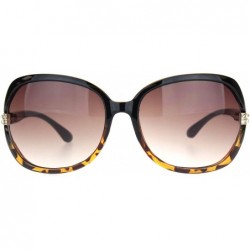 Butterfly Womens Iced Rhinestone Jewel Hinge Butterfly Sunglasses - Black Tortoise - CX18NWRRX05 $15.68