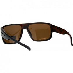 Square Nitrogen Polarized Lens Sunglasses Mens Square Fashion Shades - Black Brown (Brown) - CZ18E3K003A $10.50