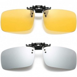Oval Polarized Clip-on Sunglasses Unisex Anti-Glare Driving Sun Glasses With Flip Up for Prescription Glasses - CN18UA433AT $...
