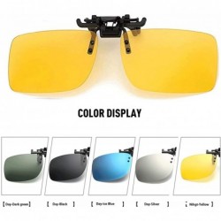 Oval Polarized Clip-on Sunglasses Unisex Anti-Glare Driving Sun Glasses With Flip Up for Prescription Glasses - CN18UA433AT $...