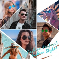 Semi-rimless Classic Sunglasses for Women Men Metal Frame Mirrored Lens Designer Polarized Sun glasses UV400 - CF12O0L0QBY $9.48