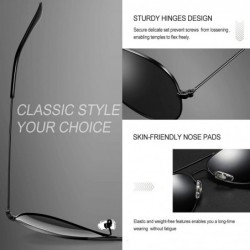 Semi-rimless Classic Sunglasses for Women Men Metal Frame Mirrored Lens Designer Polarized Sun glasses UV400 - CF12O0L0QBY $9.48