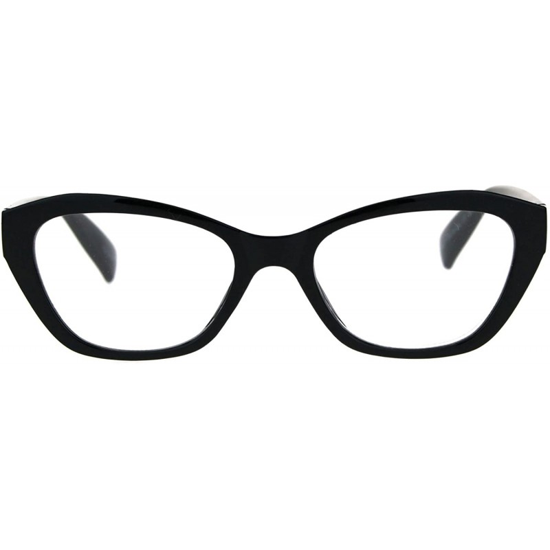 Cat Eye Womens Luxury Fashion Narrow Cat Eye Style Plastic Frame Reading Glasses - Black - CU1825CNXY5 $10.32