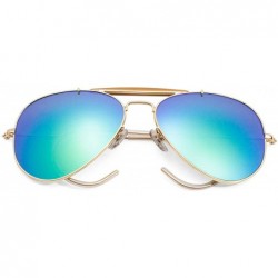 Oversized Glass Lens Aviation Sunglasses Polarized Men Women 58Mm Pilot Classic Brand Glasses Uv400 - Gradient Brown P - C818...