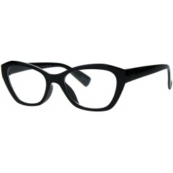 Cat Eye Womens Luxury Fashion Narrow Cat Eye Style Plastic Frame Reading Glasses - Black - CU1825CNXY5 $10.32