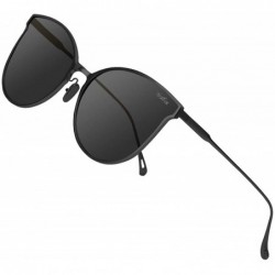 Sport Polarized Sunglasses for Women UV Protection Aluminium-magnesium Alloy Round Frame Vintage Driving Sun Glasses - C91940...