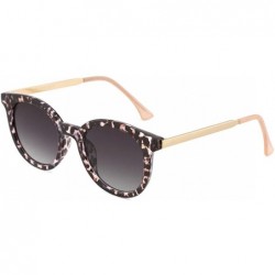 Round Retro Round Sunglasses for Women Fashion Plastic Frame UV400 Protection - Leopard Print - CC18ZEKEQ0N $15.17