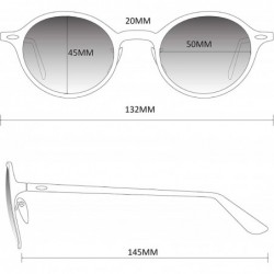 Aviator Geometric Round Gold Frame Retro Sunglasses - Silver Frame / Mirror Silver Lens - CY18CEQA2HI $16.18