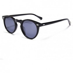 Round Vintage Round Sunglasses For Men Polarized Circle Frame For Women UV400 Large Eyeglasses - CF197XY3CU5 $26.17