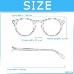 Round Vintage Round Sunglasses For Men Polarized Circle Frame For Women UV400 Large Eyeglasses - CF197XY3CU5 $26.17