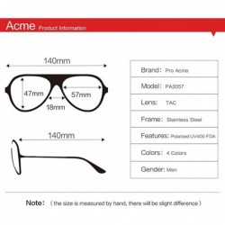 Square Polarized Sunglasses for Men 100% UV Protection Metal Frame Sun Glasses - Gold Frame/Smoke Lens - CO18UTCHKNI $12.51