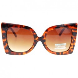 Butterfly Womens Designer Sunglasses Oversized Square Butterfly Fashion - Tortoise Classic - C211T8K84SF $11.54