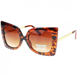 Butterfly Womens Designer Sunglasses Oversized Square Butterfly Fashion - Tortoise Classic - C211T8K84SF $11.54