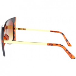 Butterfly Womens Designer Sunglasses Oversized Square Butterfly Fashion - Tortoise Classic - C211T8K84SF $11.54
