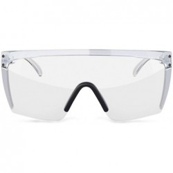 Shield Lazer Face Z87 Sunglasses - Clear - CQ18XIK320L $41.65