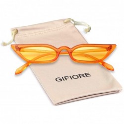 Cat Eye Vintage Retro Cat Eye Sunglasses - Clear Orange - CB1802TX8R5 $11.49