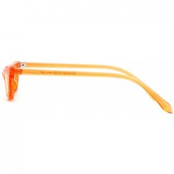 Cat Eye Vintage Retro Cat Eye Sunglasses - Clear Orange - CB1802TX8R5 $11.49