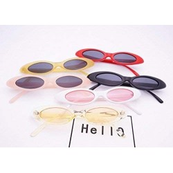 Cat Eye Small Cat Eye for Women Sunglasses Clout Goggle Jelly Glitter Sharp B2423 - Yellow/Smoke - C518DOXWEUG $8.49