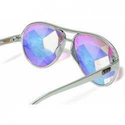 Aviator Aviator Style Chrome Kaleidoscope Glasses - Limited Edition - CK185UX2NW6 $113.58