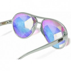 Aviator Aviator Style Chrome Kaleidoscope Glasses - Limited Edition - CK185UX2NW6 $44.62