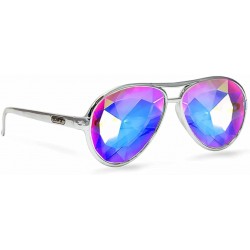 Aviator Aviator Style Chrome Kaleidoscope Glasses - Limited Edition - CK185UX2NW6 $44.62