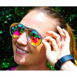 Aviator Aviator Style Chrome Kaleidoscope Glasses - Limited Edition - CK185UX2NW6 $44.62