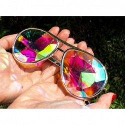 Aviator Aviator Style Chrome Kaleidoscope Glasses - Limited Edition - CK185UX2NW6 $113.58