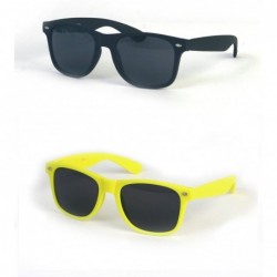 Wayfarer Wayfarer Rubber Coated Soft Feel Spring Hinge Sunglasses P714 - 2 Pcs Matteblack-smoke & Yellow-smoke - CS11Y57TIQD ...