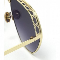 Aviator 2019 new sunglasses- ladies color film metal sunglasses hollow sunglasses women - E - CJ18SILDGSE $36.24