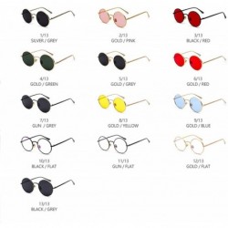 Round Vintage Men Sunglasses Women Retro Punk Style Round Metal Frame Colorful Lens Sun Glasses Eyewear Gafas Sol - CK1985IYK...