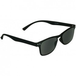 Rectangular Square Reading Sunglasses Full Sun Reader Men Women Flexible Light - Black + Black - C6180T49XKD $13.88