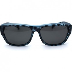 Rectangular Anti-reflective Polarized Lens Fit Over Rectangular Plastic Sunglasses - Blue Tortoise Black - CS18ZTAWRMT $17.49