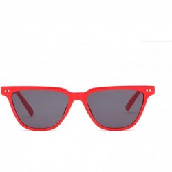 Oval Vintage Square Sunglasses for Men and Women Plastic AC UV400 Sunglasses - Red - CL18T63DEZC $18.10