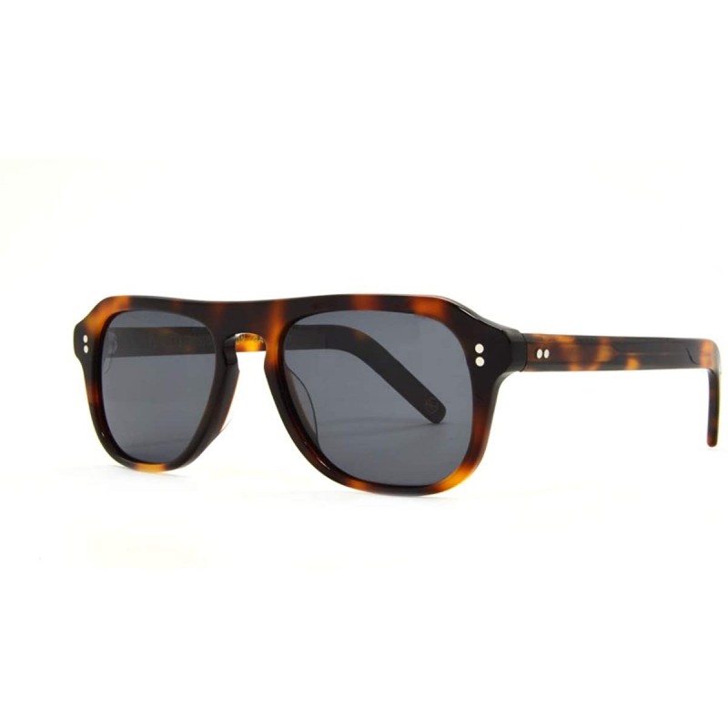 Aviator Kingsman 2 Aviator Sunglasses Stylish Acetate Frame Gray Plorized Lens Outdoor Fishing - Tortoise - CY18NU08963 $37.73