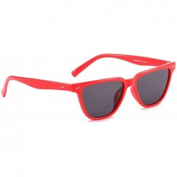 Oval Vintage Square Sunglasses for Men and Women Plastic AC UV400 Sunglasses - Red - CL18T63DEZC $18.10