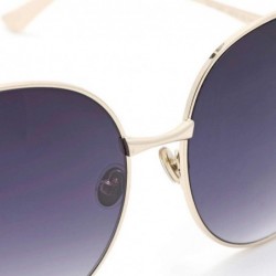 Aviator 2019 new retro sunglasses - ladies big frame metal frame sunglasses wild sunglasses - B - CE18SHXZ5MT $44.24