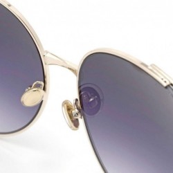 Aviator 2019 new retro sunglasses - ladies big frame metal frame sunglasses wild sunglasses - B - CE18SHXZ5MT $44.24